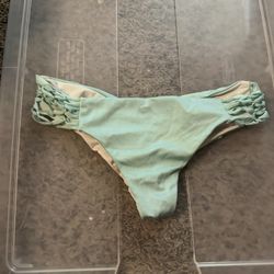 $5 Siempre Golden Light Blue SwimSuit Bottoms Medium