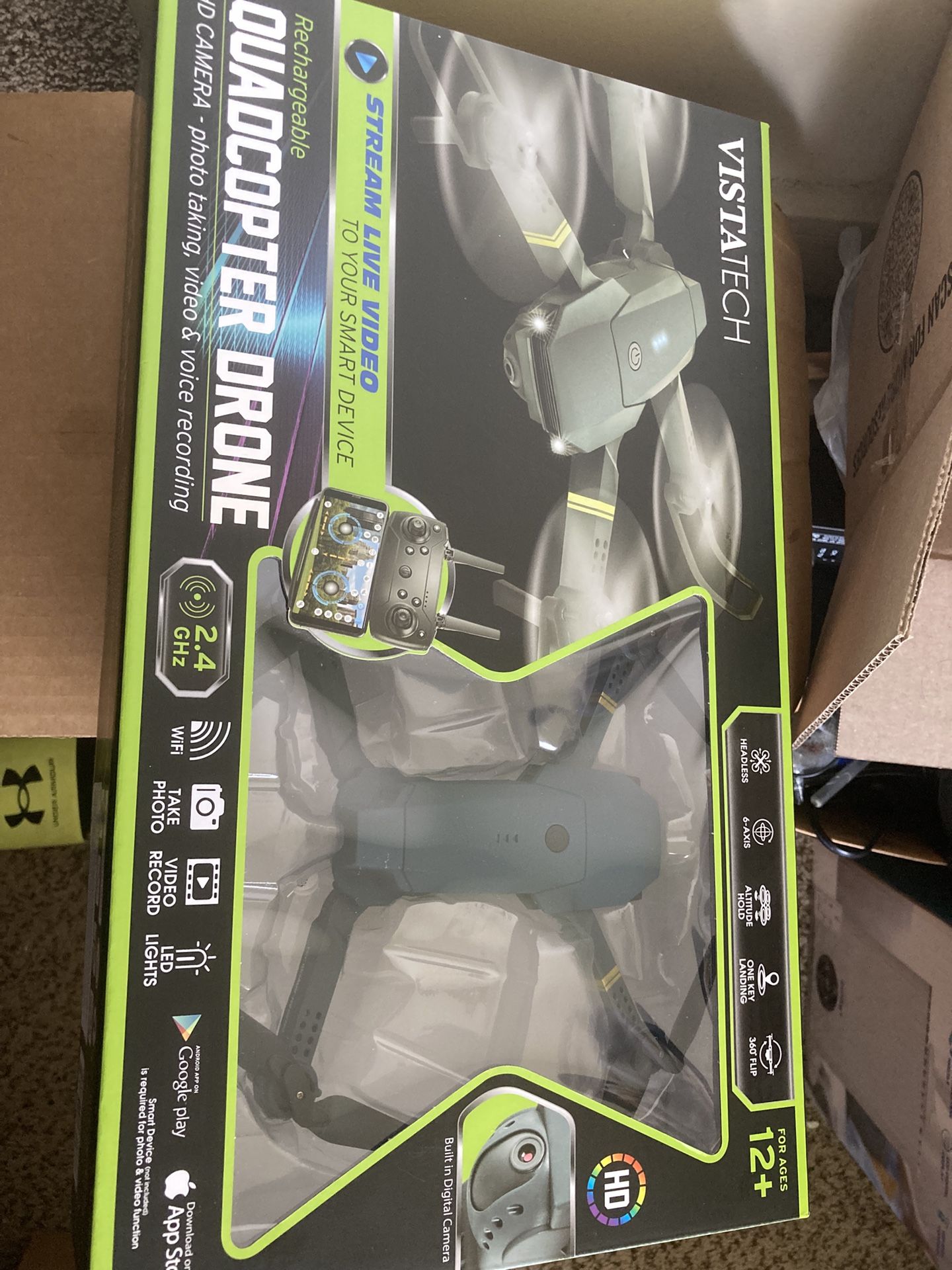 VISTATECH QUADCOPTER DRONE HD CAMERA Photo Taking, Video & Voice Recording Stream Live Video