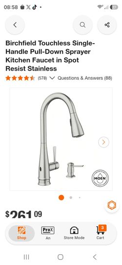 MOEN BIRCHFIELD #87205ewsrs spotless and touchless options
