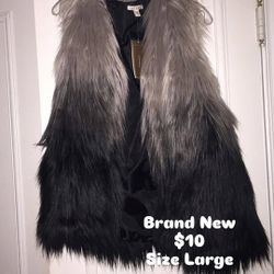 Brand New Aeropostale Fur Vest Women's 