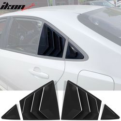 Fits 2020-2024 Toyota Corolla Sedan 4PCS Side Window Louvers Scoop ABS Matte Black