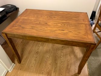 Solid Wood Dining Table with 6 Chairs