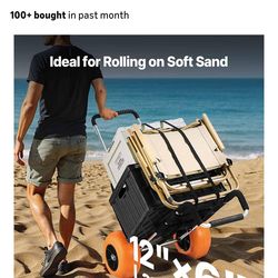 Beach dolly with big wheels