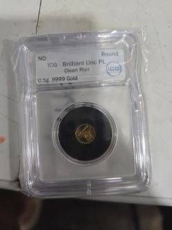 ICG Slabbed Brilliant Unc 1/2 .5 Gram Gold