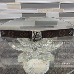 Louis Vuitton Hockenheim Bracelet – Monogram Canvas Leather & Metal (AB Rank)