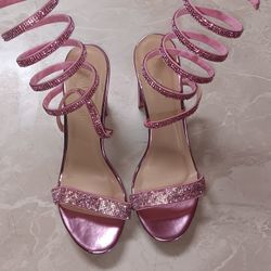 Womens Size 8 Pink Heels 