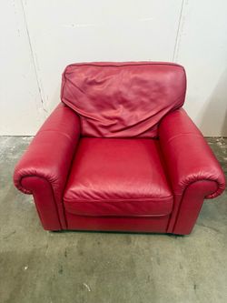 Natuzzi Editions B861 Red Leather Armchair