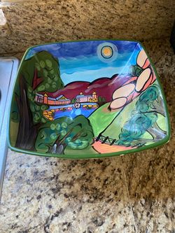 Hand painted Ceramic Serving Fruit Bowl