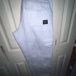 FB county grey cargo sweatpants