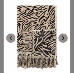 RVCA tan zebra print beach towel
