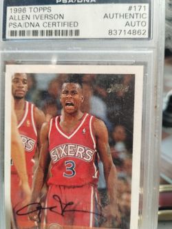 Allen Iverson Rookie Card Autograph