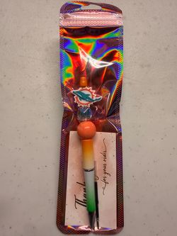 Miami Dolphins Beaded Ballpoint Pen