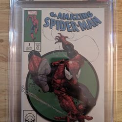 The Amazing Spider-Man 1 Signed By Clayton Crain CGC 9.8