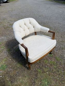 Cool old chair on wheels