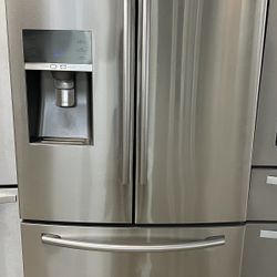 Stainless Steel 31 Cu Ft Samsung French Door Refrigerator W/ 2 Ice Makers 