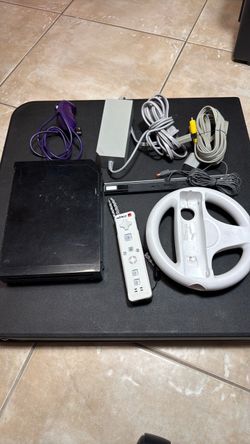 Nintendo Wii Console RVL-101 W/ Cords - Black
