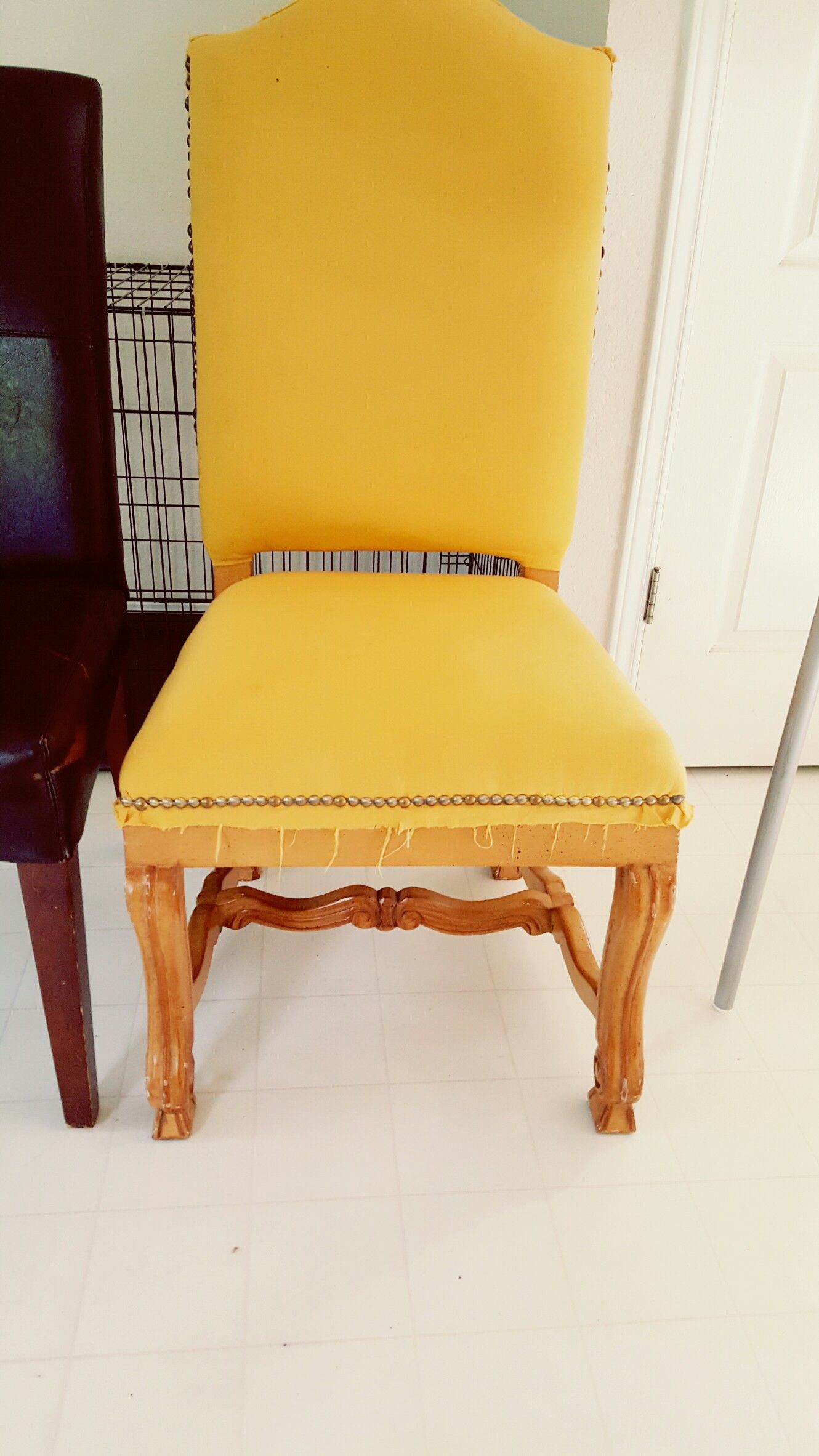 Antique style upholstered chair