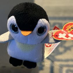 Ty Teenie Beanie Baby 3" Plush Penguin Pongo Stuffed Animal McDonald’s Toy.