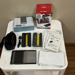 Cannon Selphy Compact Photo Printer with Attachment and Accessories (like New)
