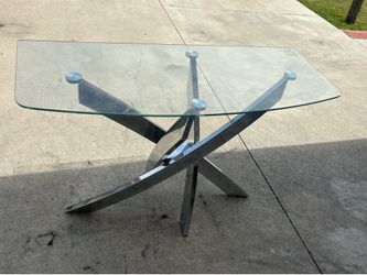 Tempered glass decor table