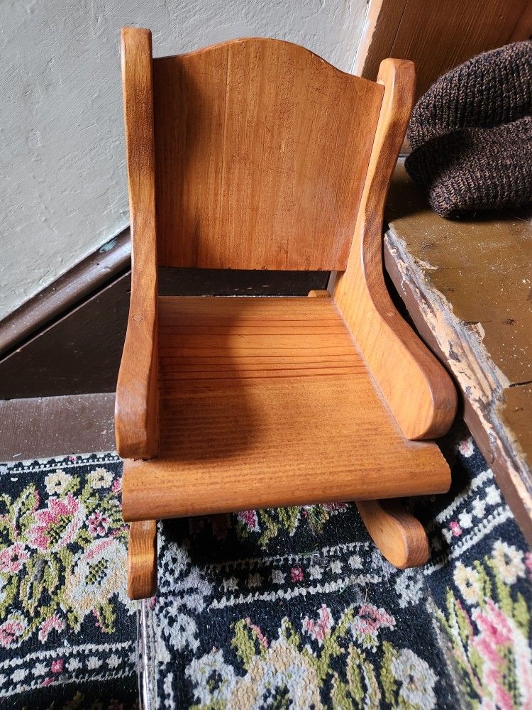 Wooden Doll Rocking Chair