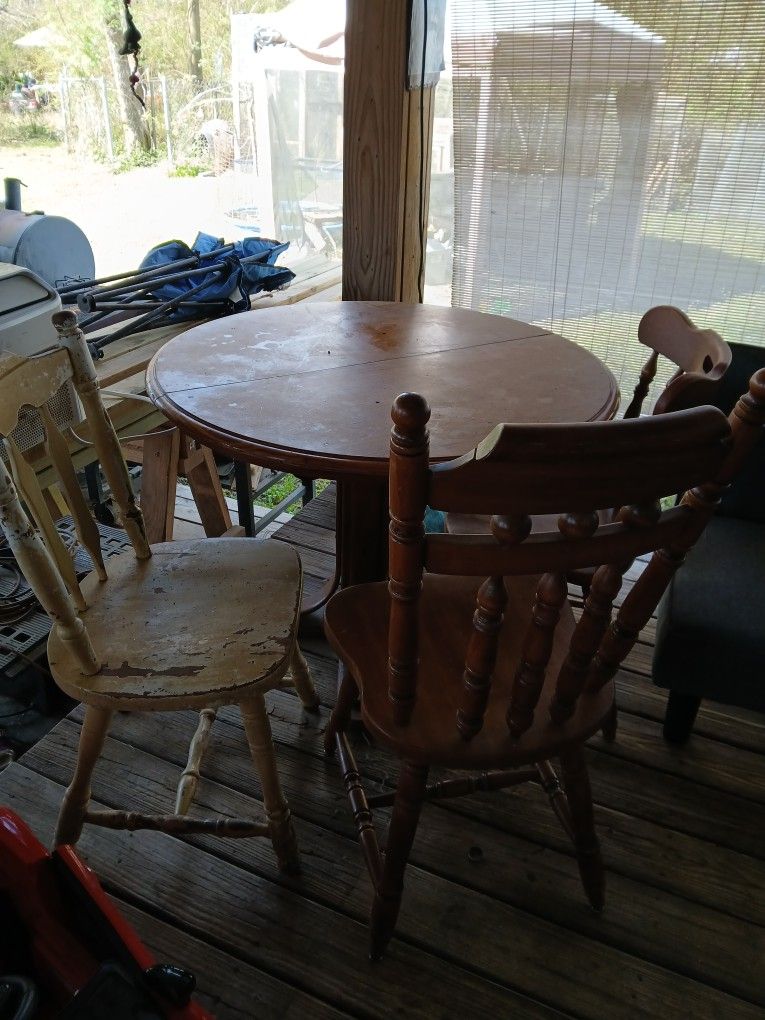 Table And 3 Chairs