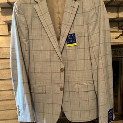 NEW Men's Apt. 9 Sports Coat 40 Regular Slim Fit (Tan stripes)