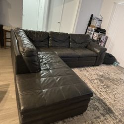 Leather L Shape Couch 