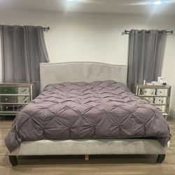 Silver Bed Frame 