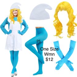 Smurfette Women’s Costume One Size Halloween