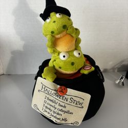 Hallmark Trembling Toads Halloween Stew Cauldron 12” Singing Toads
