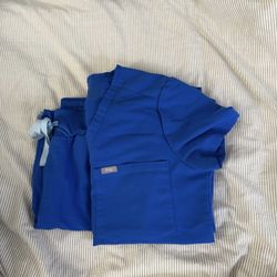 Figs royal blue scrub set
