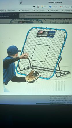 NEW Baseball Rebounder Net. 4x4.5FT Baseball Softball Volleyball Bounce Back Net with 3 Adjustable Angles, Pitchback Trainer Enhances Fielding Catchin