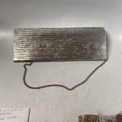 New Silver Clutch Purse