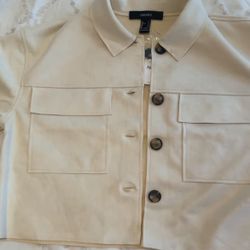 Cream Color Button Down Jacket 