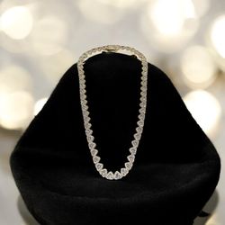 Silver Diamond Choker With Gold Dew . 