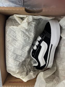Vans Kids Sneakers Black and White and dodger blue