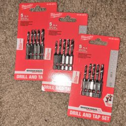 MILWAUKEE 5 PC. IMPACT DRILL & TAP BIT SET