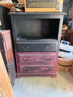 Rustic Wood Media Cabinet / TV Stand with Drawers