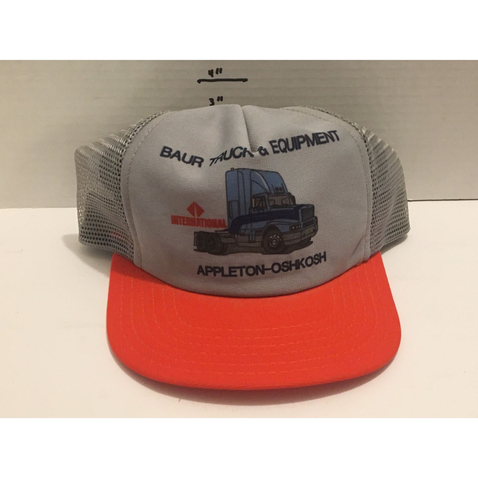 Vintage Truckers SnapBack Hat Bauer Truck & Equipment Appleton-Oshkosh