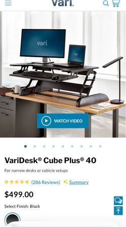 Vari VariDesk Cube Plus 40 Standing Desk Converter