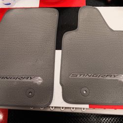 C7 Corvette Stingray Floor Mats - Gray Carpet (Pair)