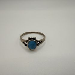 925 Sterling Silver Turquoise Ring Size 9.5 Women 