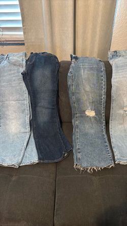 girls jeans size 10 all   great condition