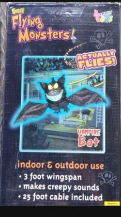 Halloween Decorations 3 foot Flying Vampire Bat Box2