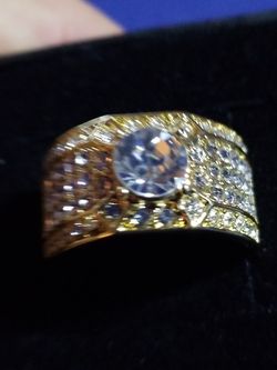 Unisex wedding engagement promises ring size 9.0