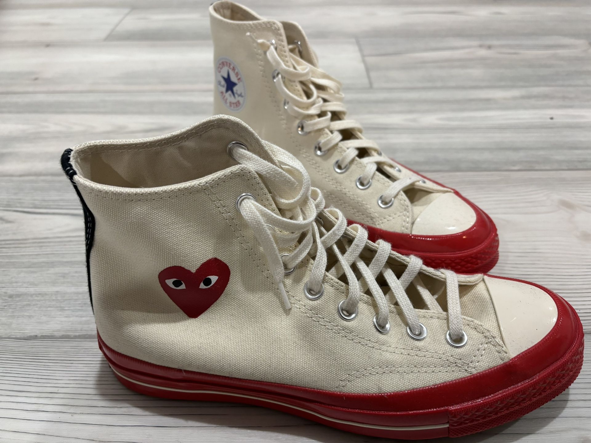 Comme de garçons X converse high Tops Size 8