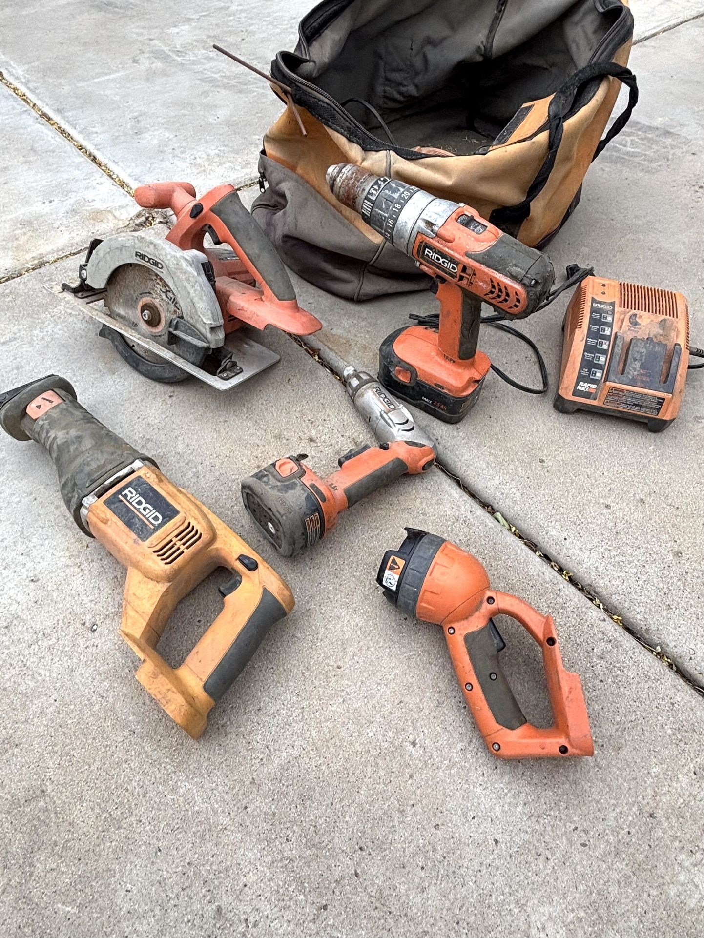 Battery Operated Rigid Circular Saw, Sawsall, Drill