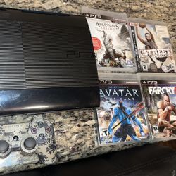 Sony PS3 Play Station 3 Bundle w 5 Games Factory Reset & Tested