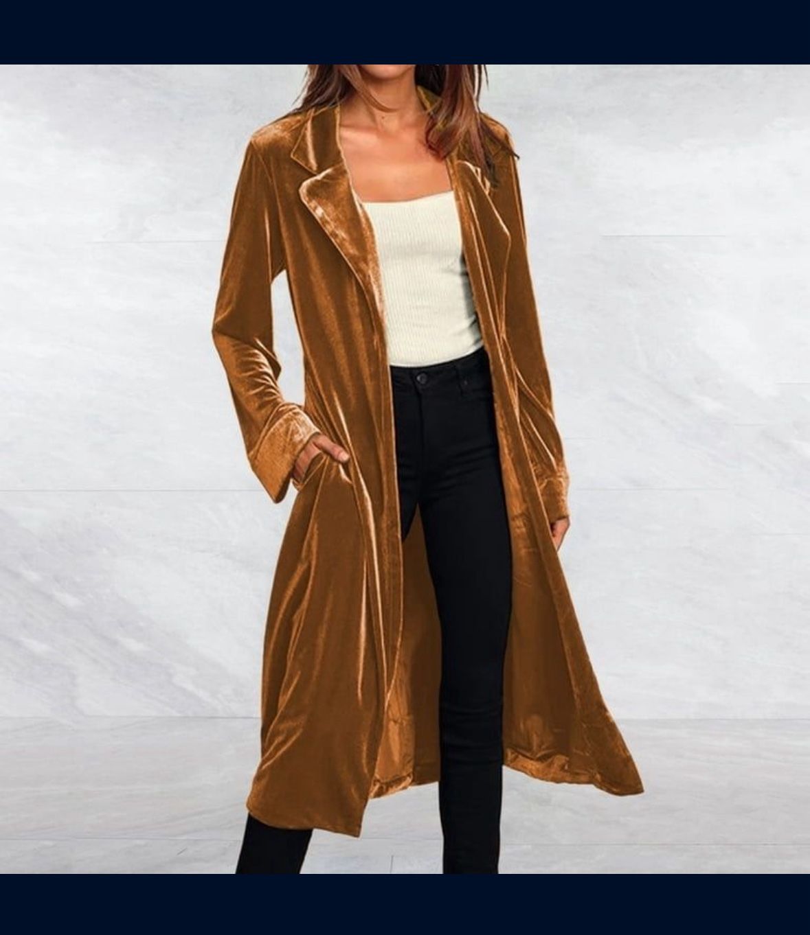 Open Front Long Cardigan